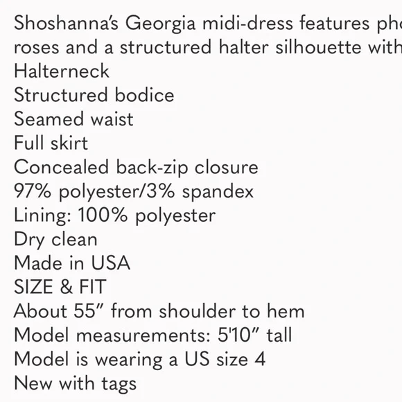 SHOSHANNA’s Midnight Georgia Elegant Midnight Floral Halter Dress